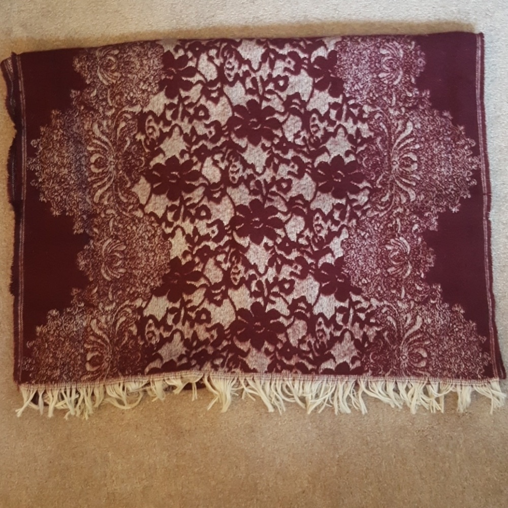 Burgundy Blanket Scarf